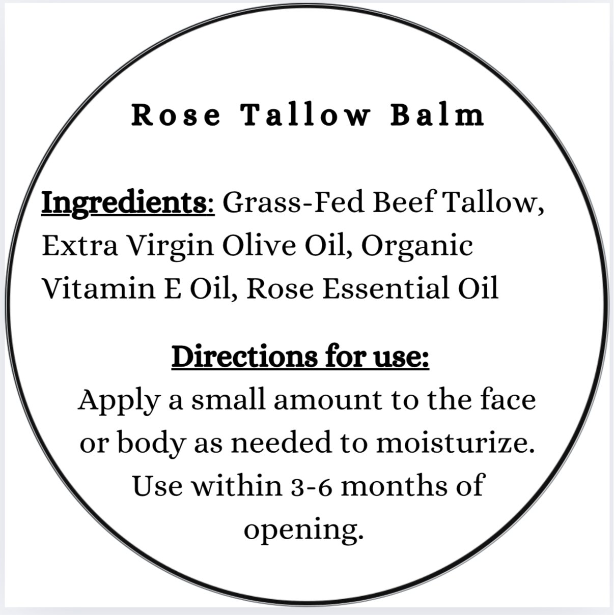 Rose Tallow Balm
